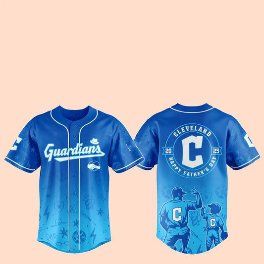 2025 Cleveland Guardians Happy Father Day Baseball Jersey - Cabryon