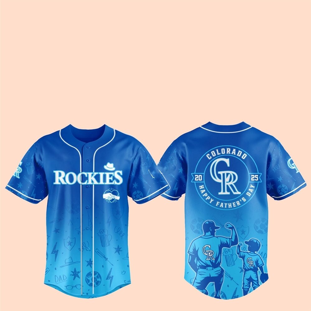 2025 Colorado Rockies Happy Father Day Baseball Jersey - Cabryon