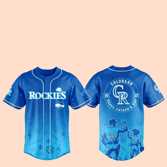 2025 Colorado Rockies Happy Father Day Baseball Jersey - Cabryon