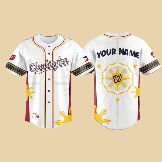 2025 Custom Washington Nationals Filipino Heritage Night Baseball Jersey - Cabryon