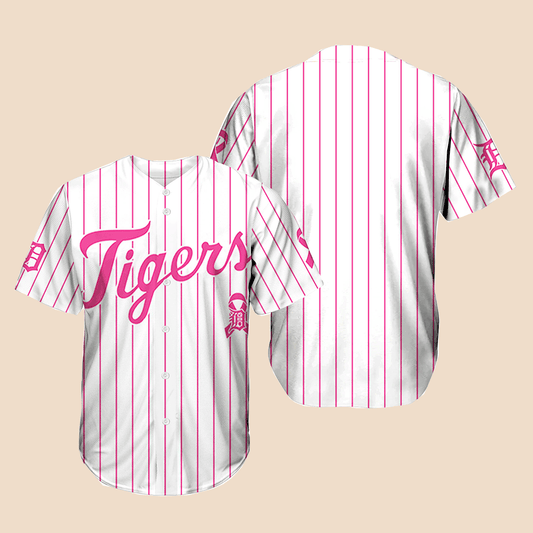 2025 Detroit Tigers Breast Cancer Awareness Night Jersey - Cabryon