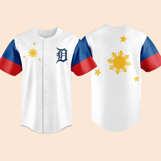 2025 Detroit Tigers Filipino Heritage night Baseball Jersey - Cabryon