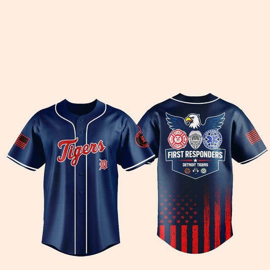 2025 Detroit Tigers First Responders Night Jersey - Cabryon