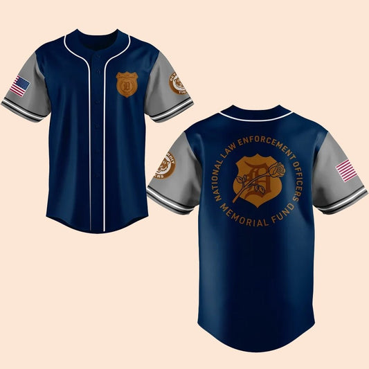 2025 Detroit Tigers Law Enforcement Baseball Jersey - Cabryon
