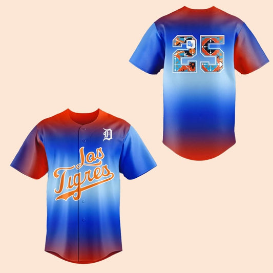 2025 Hispanic Heritage Night Tigers Baseball Jersey - Cabryon