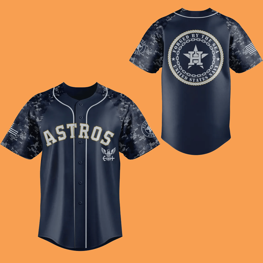 2025 Houston Astros Armed Forces Night Baseball Jersey - Cabryon