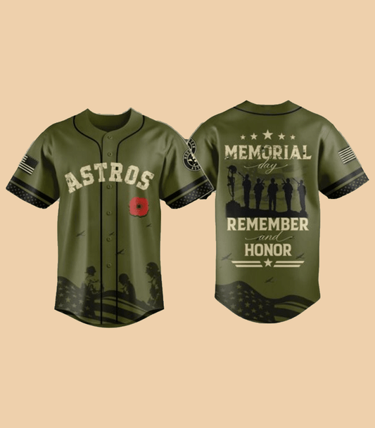 2025 Houston Astros USA Memorial Day Baseball Jersey - Cabryon