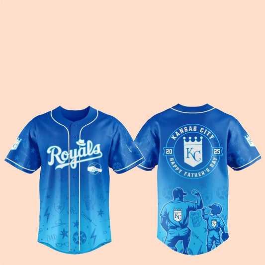 2025 KC Royals Happy Father Day Baseball Jersey - Cabryon