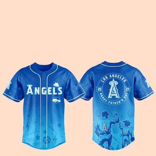 2025 LA Angels Happy Father Day Baseball Jersey - Cabryon