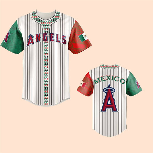 2025 LA Angels Mexican Heritage Night Baseball Jersey - Cabryon