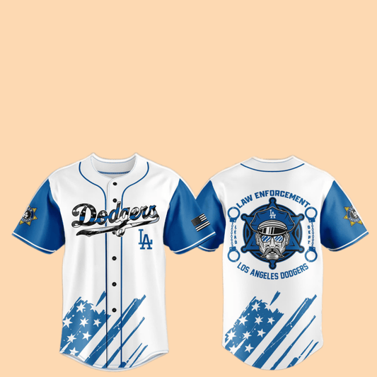 2025 LA Dodgers Law Enforcement Appreciation Day Baseball Jersey - Cabryon