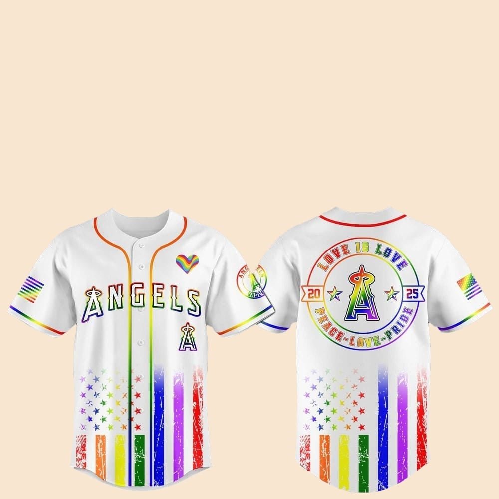 2025 Los Angeles Angels Pride Month Love Is Love Jersey - Cabryon