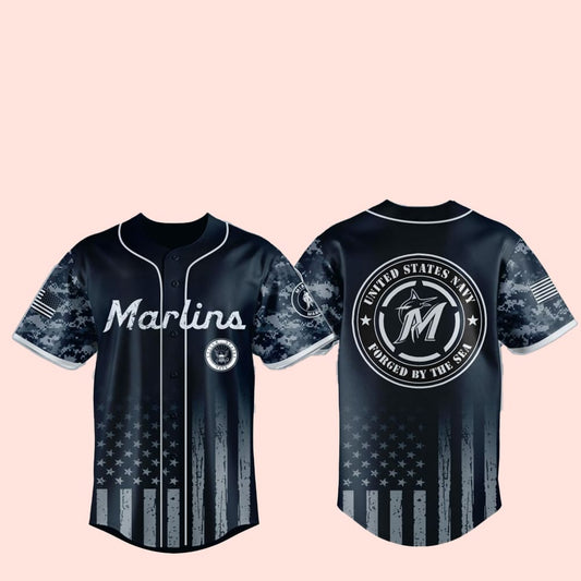 2025 Marlins US Navy Military Jersey - Cabryon