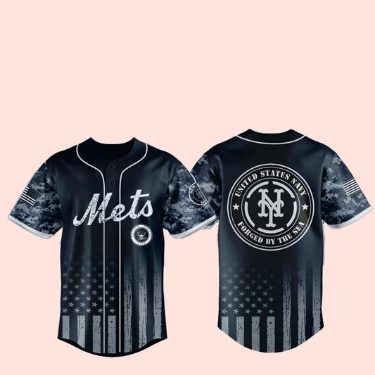 2025 Mets US Navy Military Jersey - Cabryon