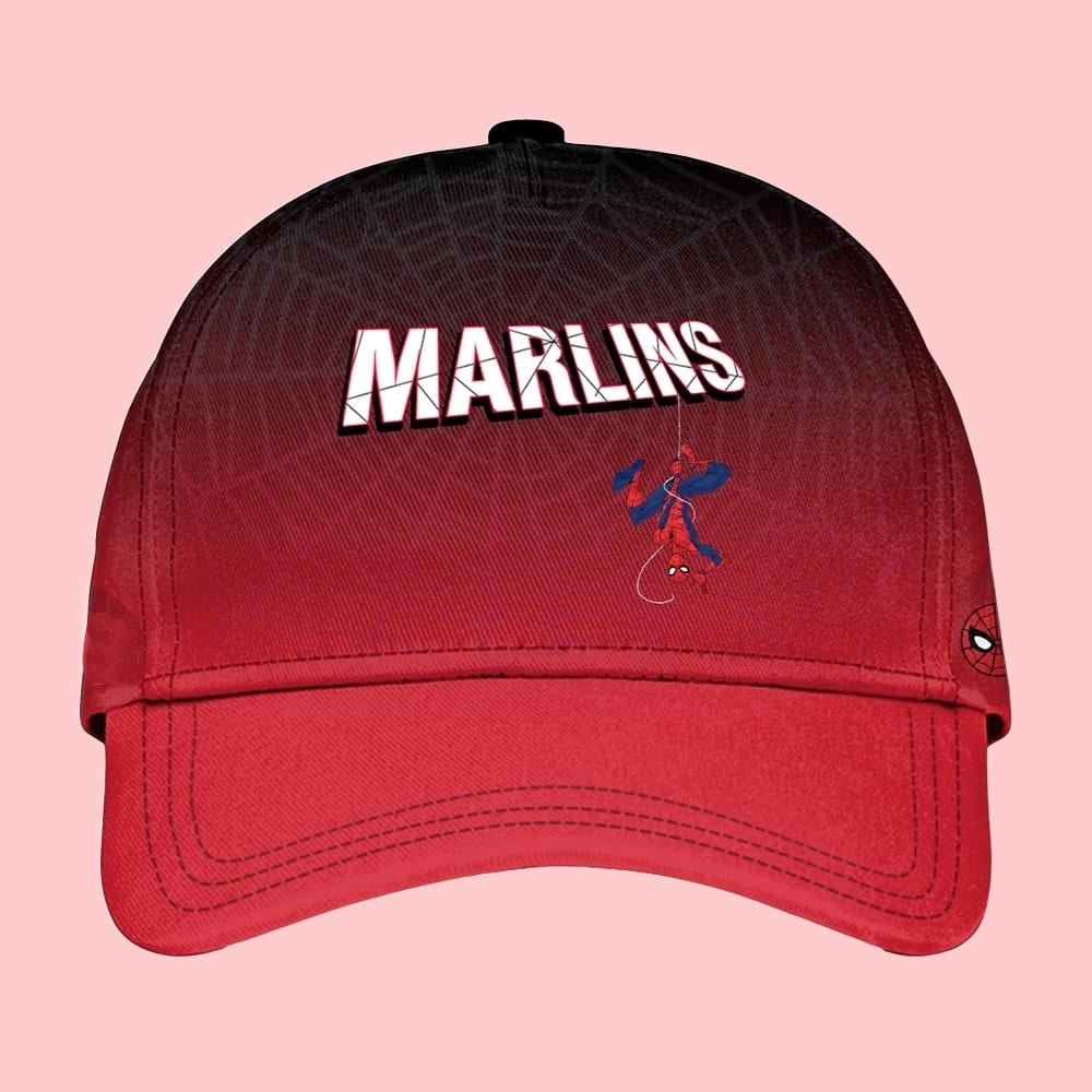 2025 Miami Marlins Spider Man Night Baseball Jersey - Hat - Cabryon