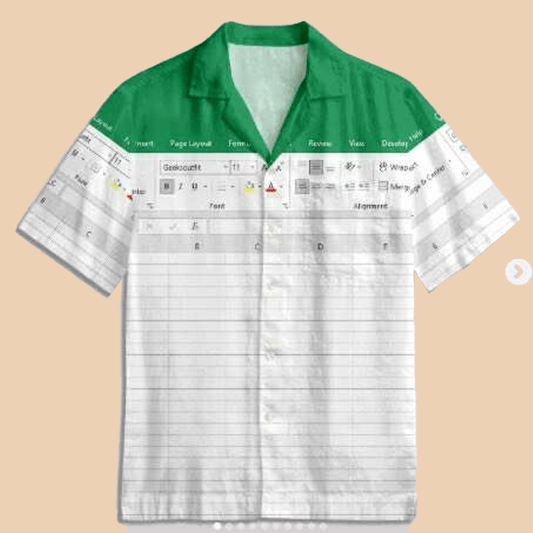 2025 Microsoft Excel Hawaiian Shirt - Cabryon