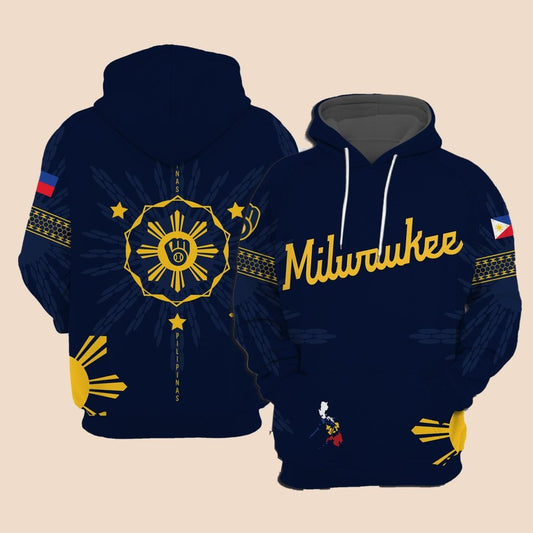 2025 Milwaukee Brewers Filipino Heritage Night Hoodie - Cabryon