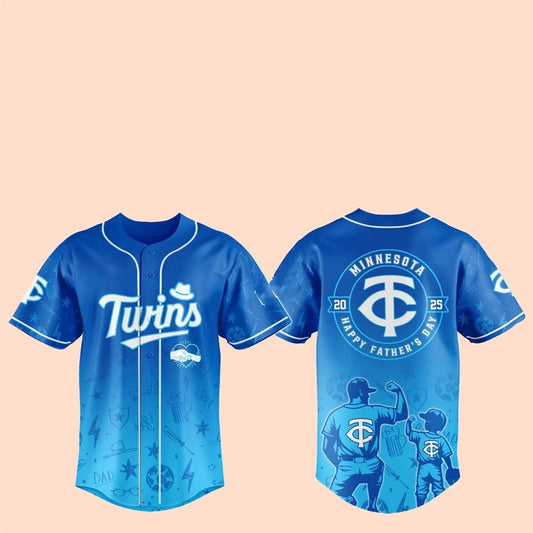 2025 Minnesota Twins Happy Father Day Baseball Jersey - Cabryon