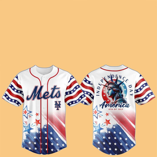 2025 NY Mets Celebrate the 4th of July Jersey - Cabryon