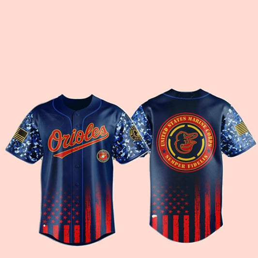 2025 Orioles Marine Corps Military Appreciation Baseball Jersey - Cabryon