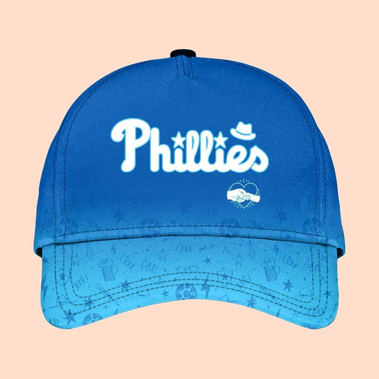 2025 Philadelphia Phillies Happy Father Day Hat - Cabryon