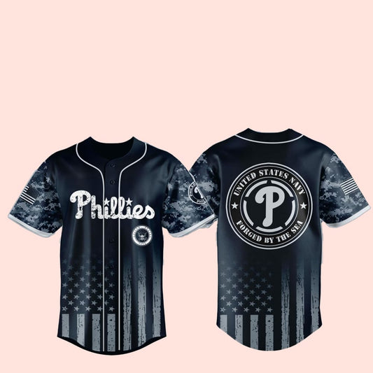 2025 Phillies US Navy Military Jersey - Cabryon