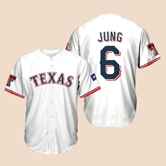 2025 Rangers Jung Texas Tech Night Jersey Giveaway - Cabryon