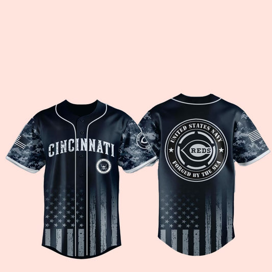 2025 Reds US Navy Military Jersey - Cabryon
