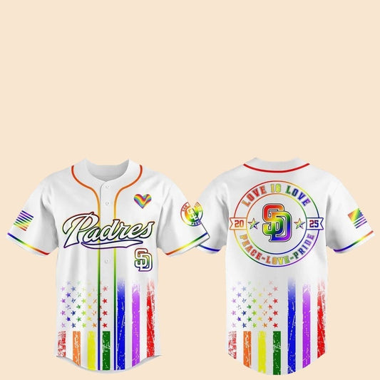 2025 San Diego Padres Pride Month Love Is Love Jersey - Cabryon