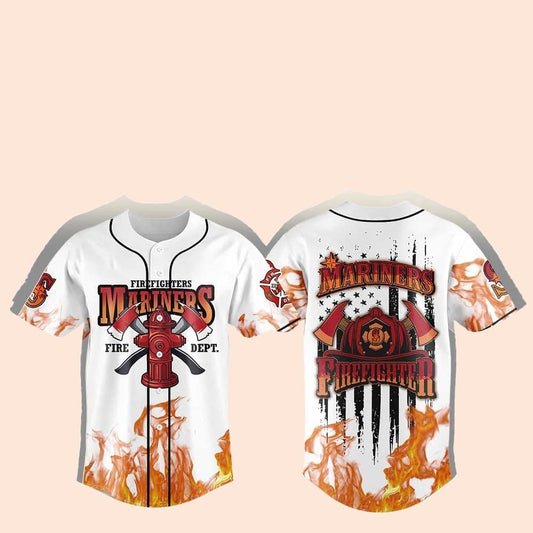 2025 Seattle Mariners Firefighter Appreciation Baseball Jersey - Cabryon