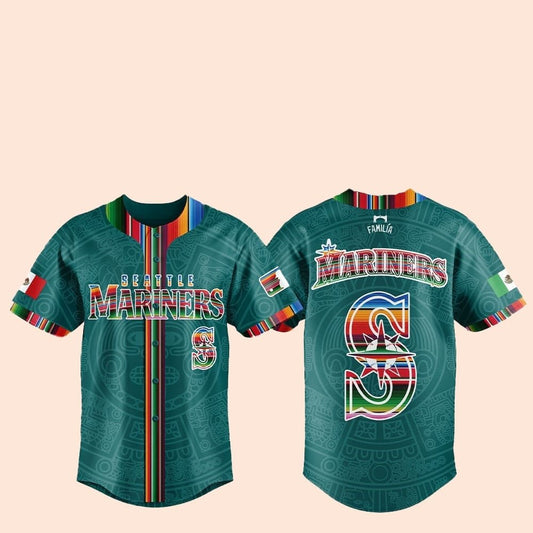 2025 Seattle Mariners Mexican Heritage Night Baseball Jersey - Cabryon
