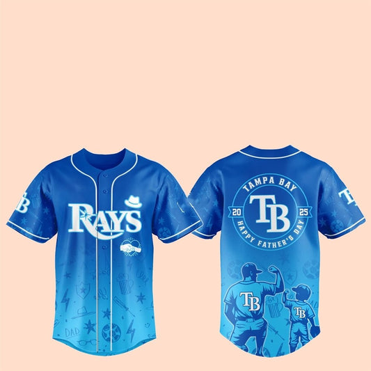 2025 Tampa Bay Rays Happy Father Day Baseball Jersey - Cabryon