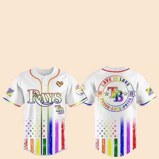 2025 Tampa Bay Rays Pride Month Love Is Love Jersey - Cabryon
