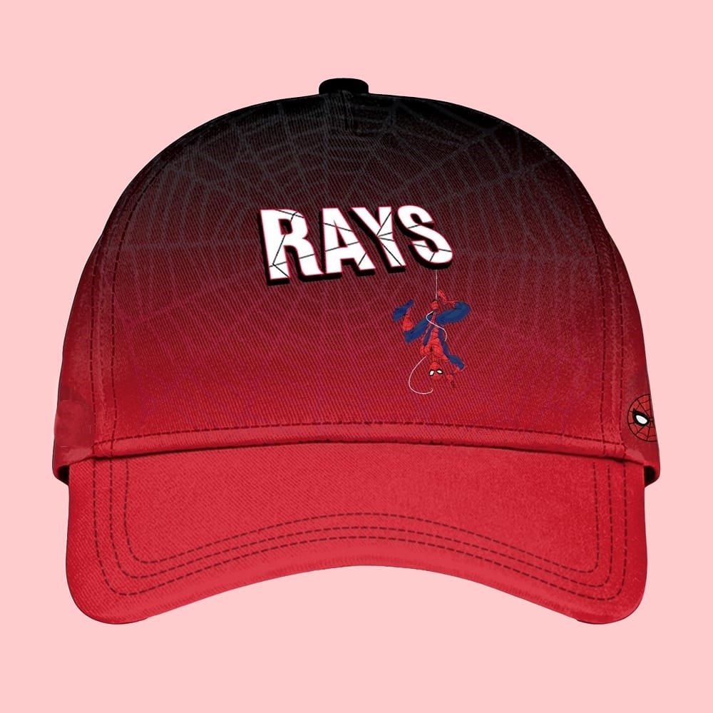 2025 Tampa Bay Rays Spider Man Night Baseball Jersey Hat - Cabryon
