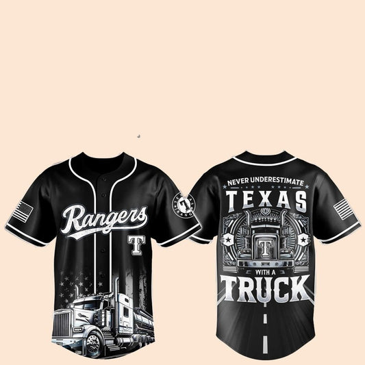 2025 Texas Rangers Truck Driver Appreciation Baseball Jersey - Cabryon