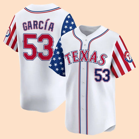 2025 Texas Ranlgers Independence Day Vapor Jersey - Cabryon