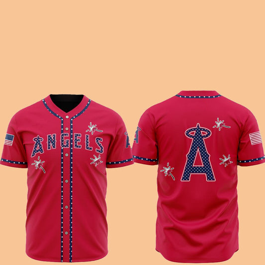 2025 Angels Happy Independence Day Baseball Jersey