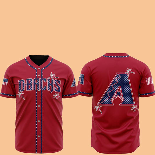 2025 Arizona Diamondbacks Happy Independence Day Baseball Jersey