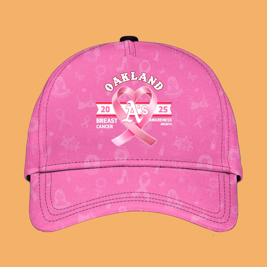 2025 Athletics Special Breast Cancer Awareness Month Hat And Jersey