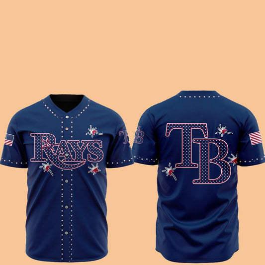 2025 Bay Rays Happy Independence Day Baseball Jersey