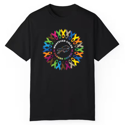 2025 Bills Whatever Color Cancer Sucks Shirt