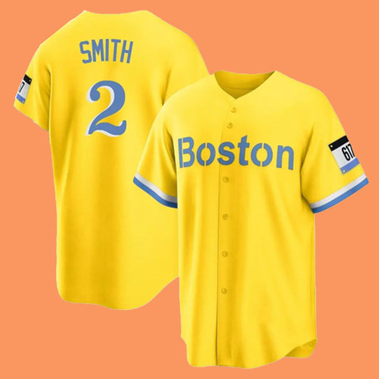 2025 Boston Red Sox Yellow City Connect Jersey