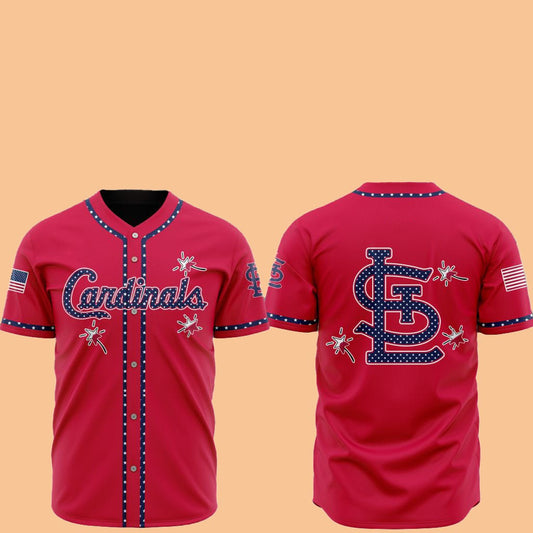 2025 Cardinals Happy Independence Day Baseball Jersey