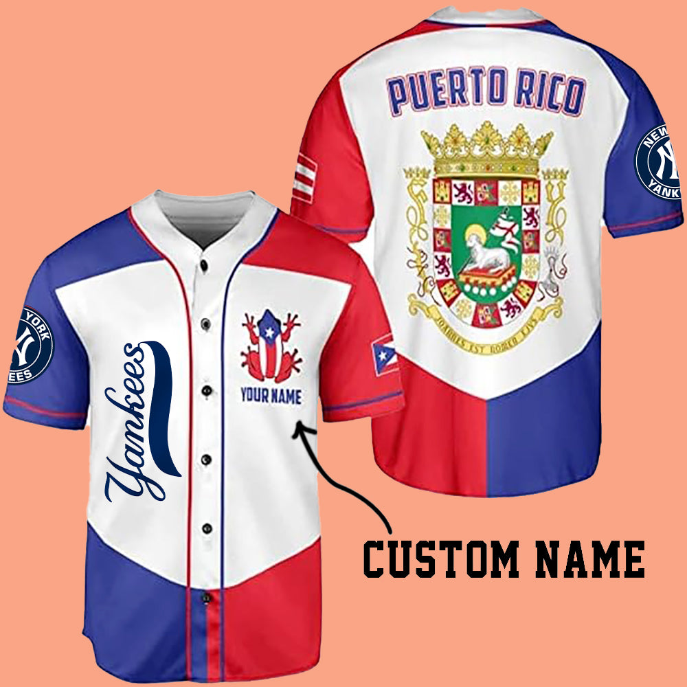 2025 Custom NY Yankees x Puerto Rico Heritage Jersey