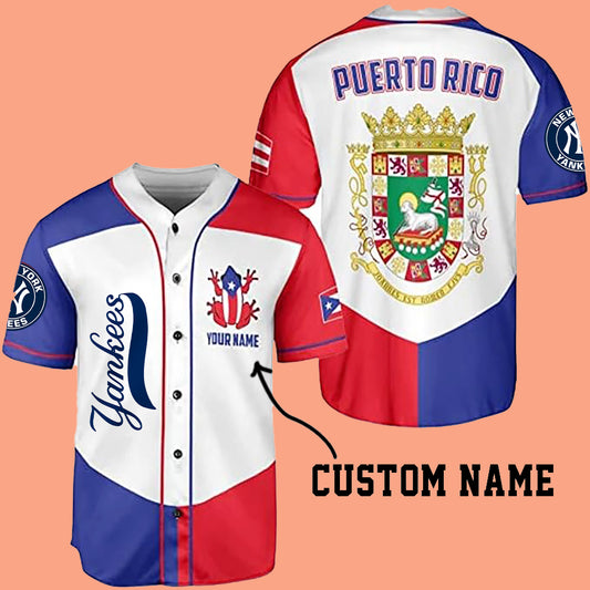 2025 Custom NY Yankees x Puerto Rico Heritage Jersey