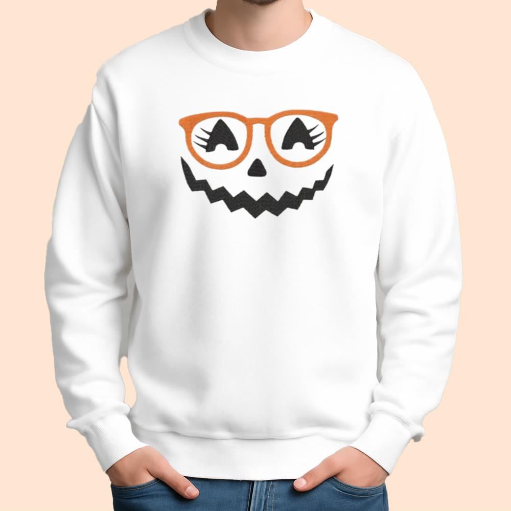 Cute Pumpkin Face Shirt Halloween 2025