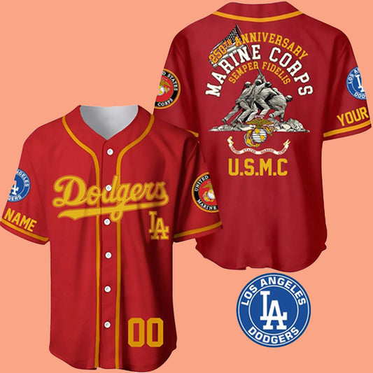 2025 Dodgers US 250th Anniversary Marine Corps Semper Fidelis Jersey