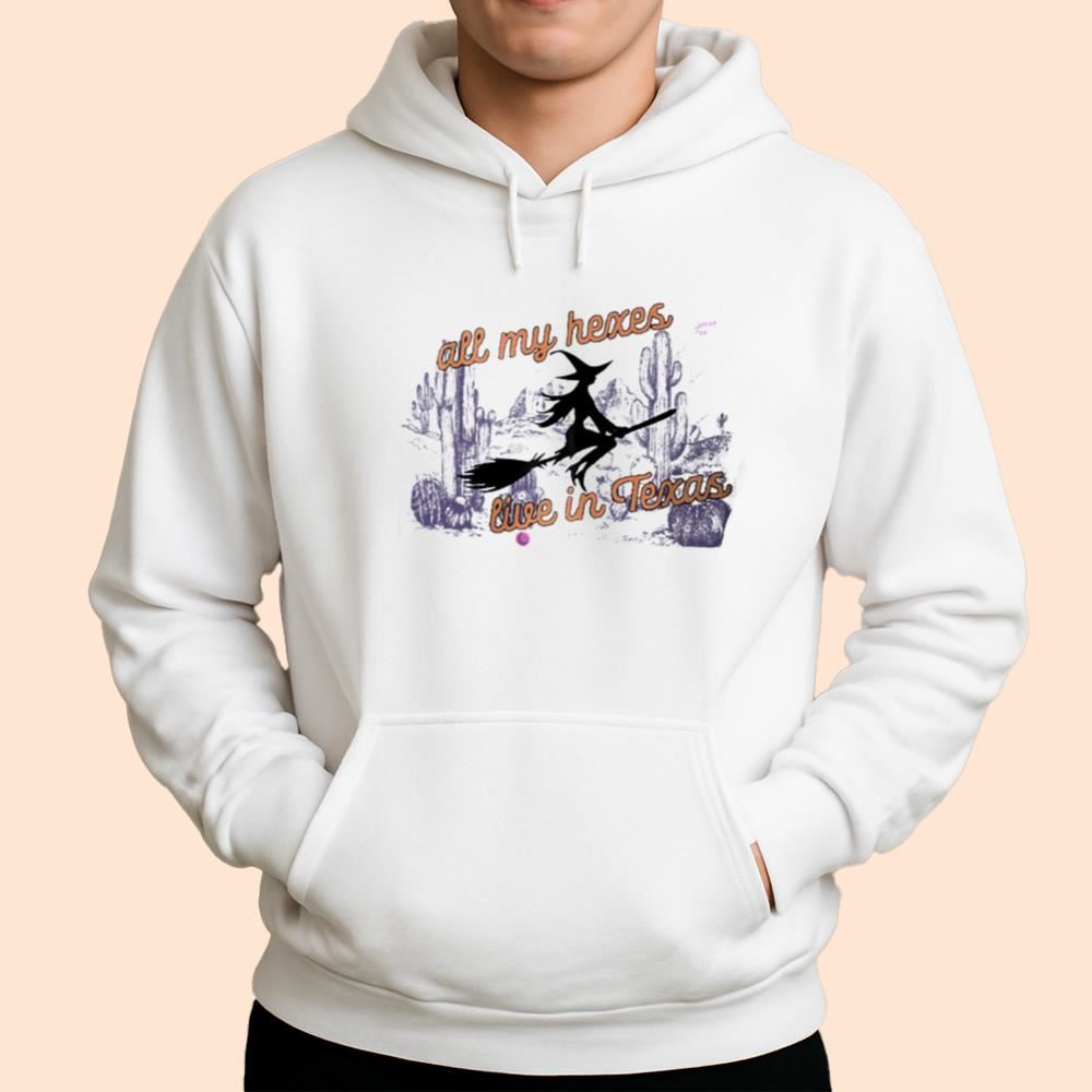 All My Hexes Live In Texas Witches Shirt Halloween 2025