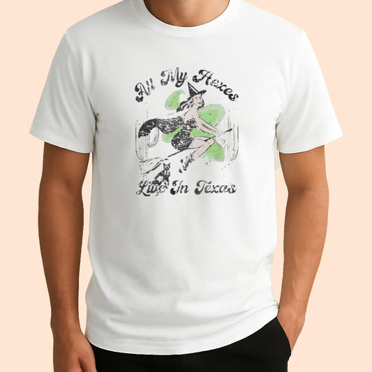 All My Hexes Live In Texas Shirt Halloween 2025