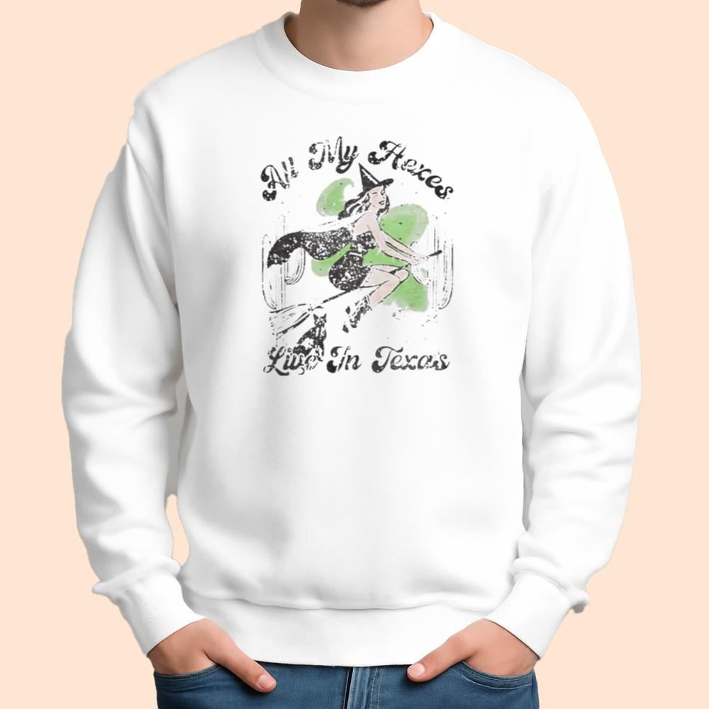 All My Hexes Live In Texas Shirt Halloween 2025